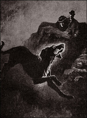 Der bekannteste Schwarze Hund: der Hund von Baskerville aus der "Sherlock Holmes"-Geschichte Der bekannteste Schwarze Hund: der Hund von Baskerville aus der "Sherlock Holmes"-Geschichte