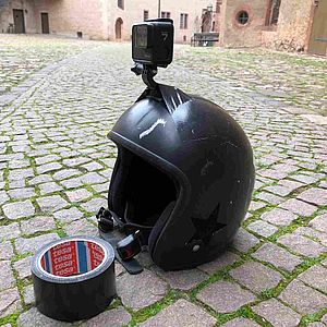 Improvisierte Helmkamera mit GoPro 7