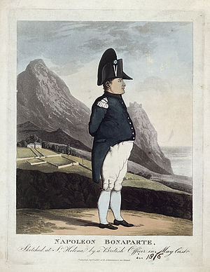 Napoleon Bonaparte im Exil auf der Insel St. Helena.