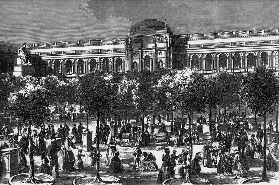 Dresdner Zwinger mit Stadtbevölkerung 1867