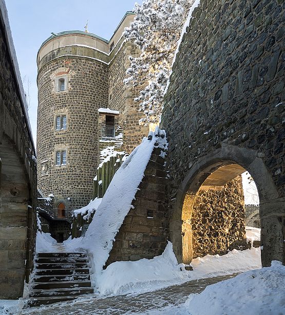 Burg Stolpen im Winter Burg Stolpen im Winter