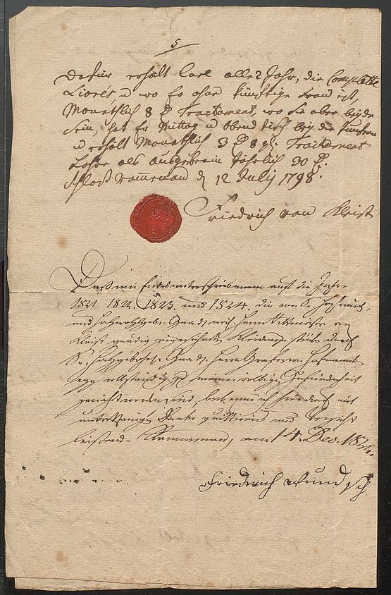 Dienstvertrag des Rammenauer Dieners Carl, um 1800, (2)