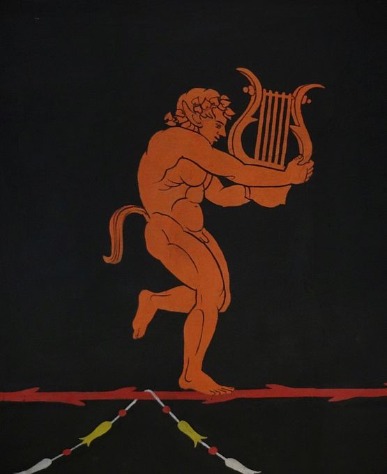 Satyr im Pompejanischen Zimmer auf Schloss Rammenau