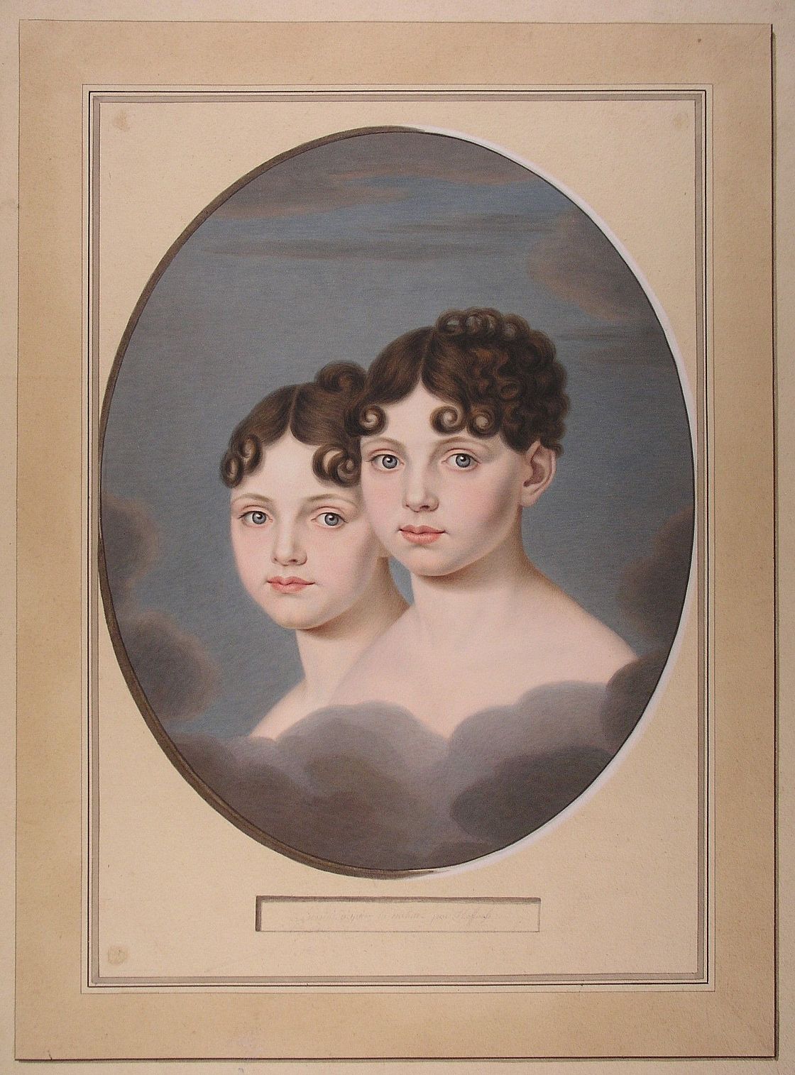 Doppelporträt der Wittelsbacher Prinzessinnen Amalie Auguste und Elisabeth von Lorenz Hoffnas