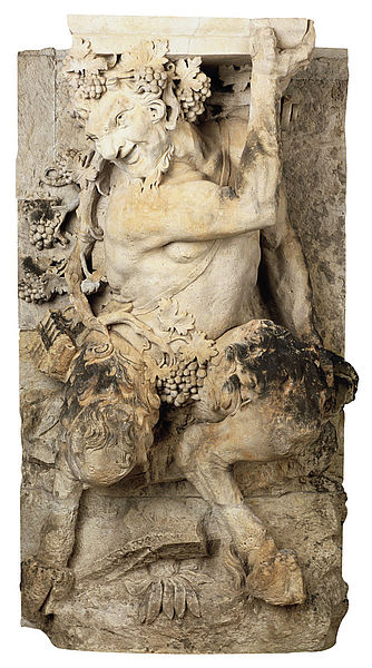 Skulptur eines Satyrn von Balthasar Permoser, Dresdner Zwinger